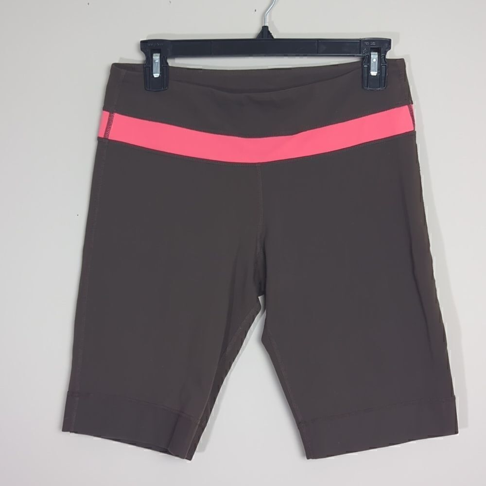 Lululemon Y2K brown pink biker shorts size small mid rise